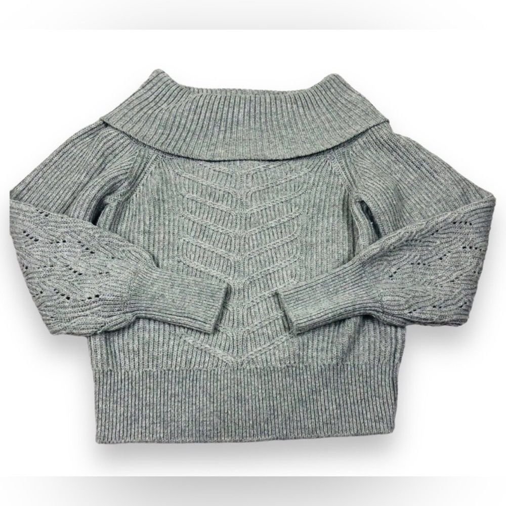 WHBM Cozy Light Blue Cowl Neck Sweater - Size Large